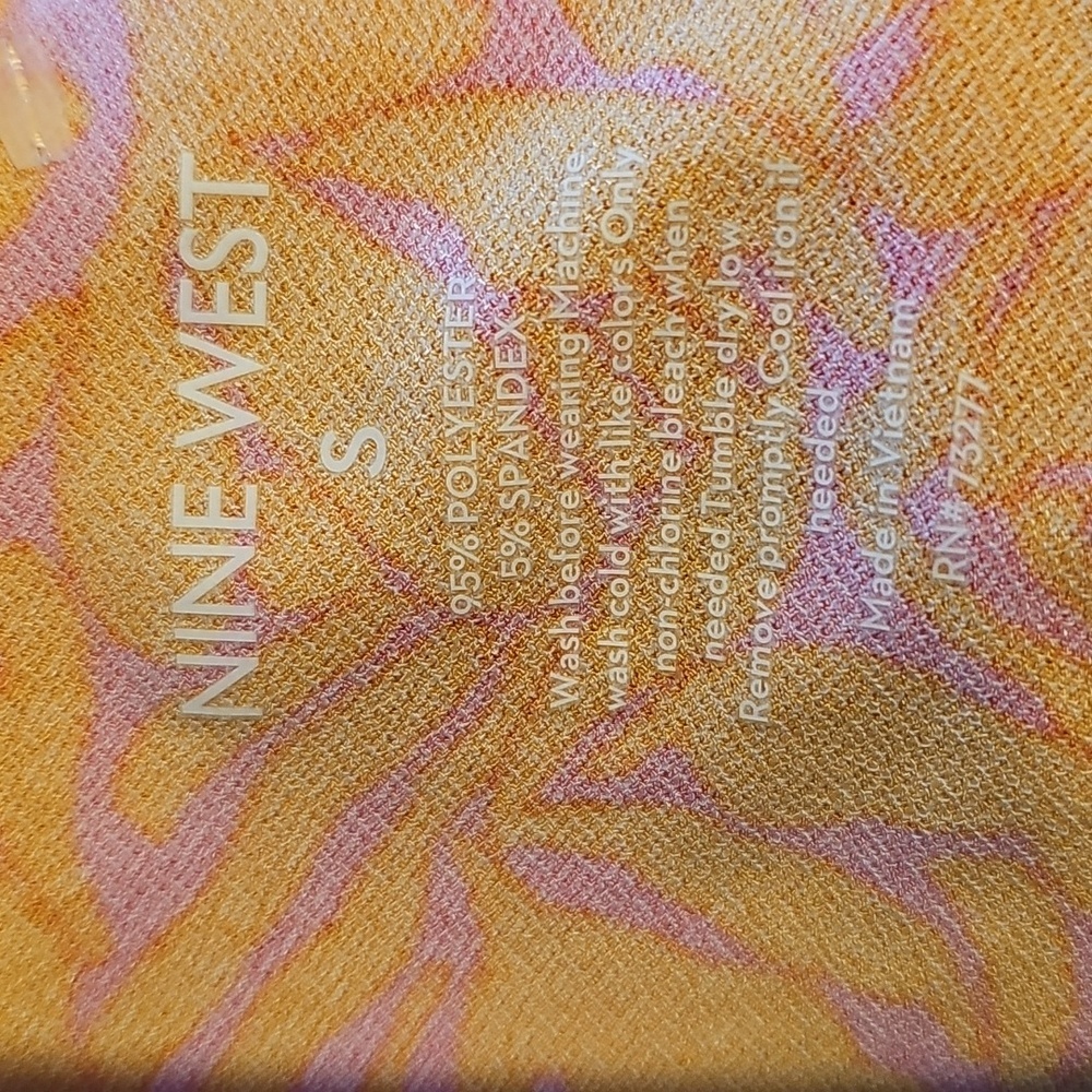 Nine West Size S Vibrant Orange and Pink Dress - Picture 7 of 7